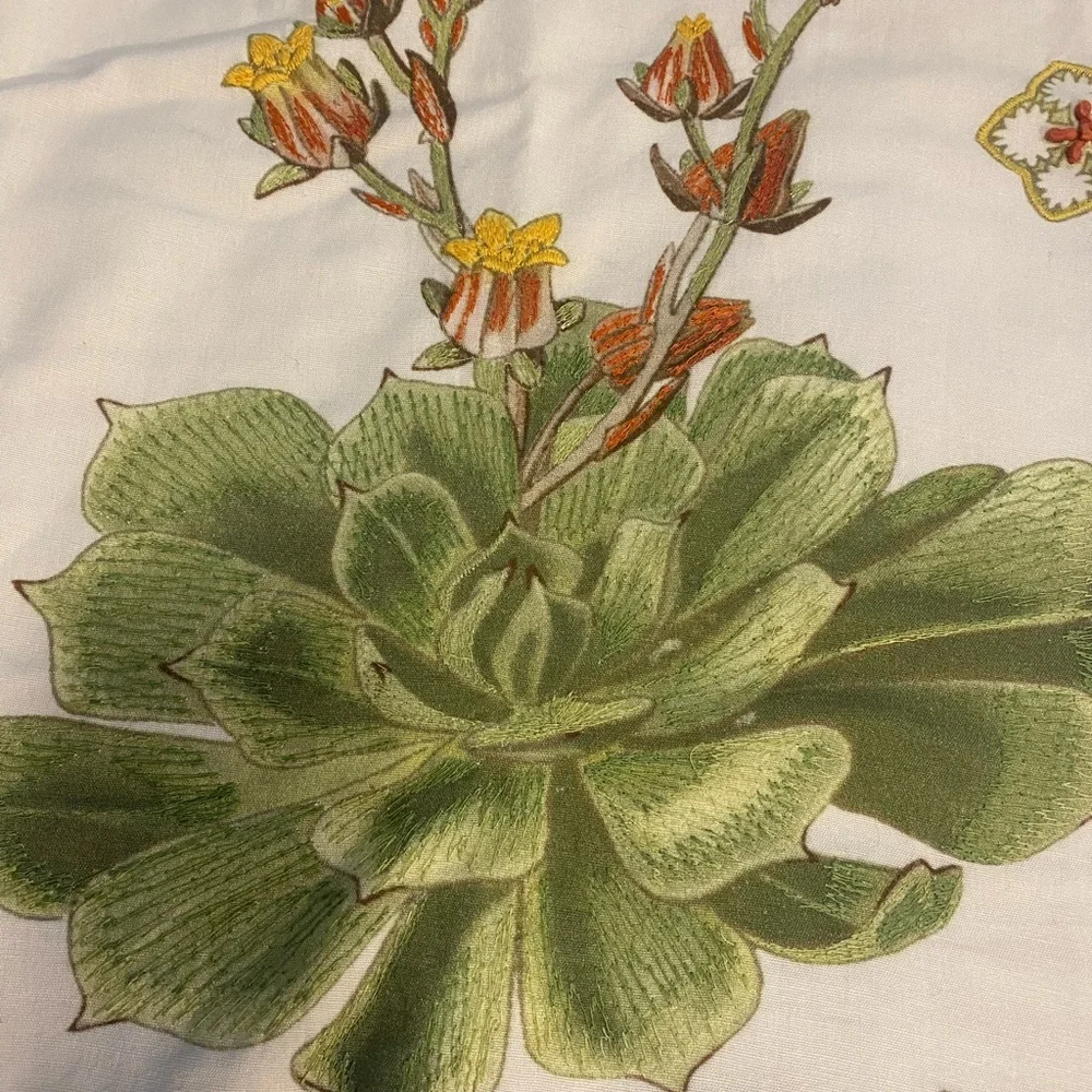 Pottery Barn Textured Fabric Pillow Cushions in Gold, Green, and Brown Set of 2.